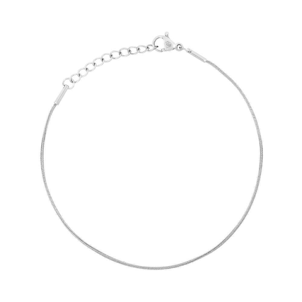 Silver Snake Bracelet (1mm)